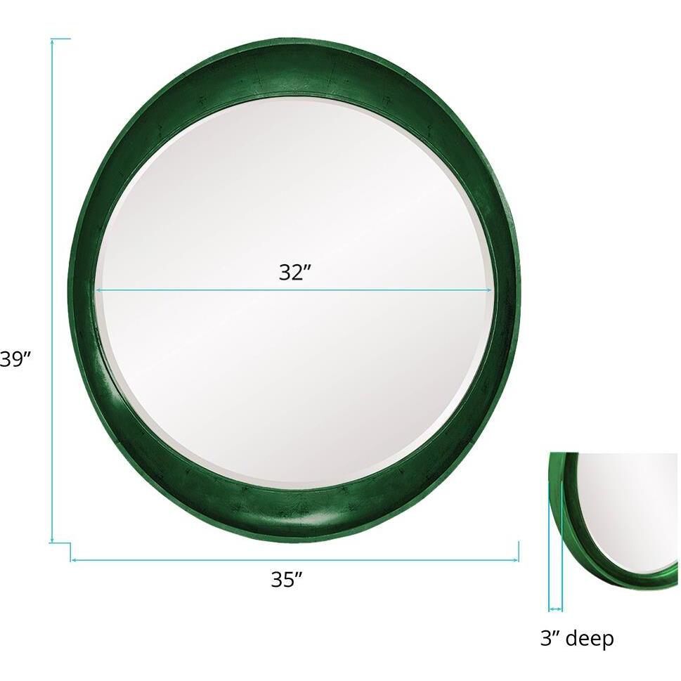 Ellipse 39 X 35 inch Hunter Green Mirror